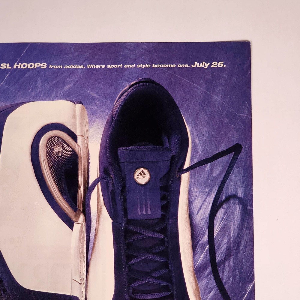 Vintage Adidas SL Hoops Sneaker Print Ad 2003 Sneakerhead Collector Wall Decor - Picture 3 of 5